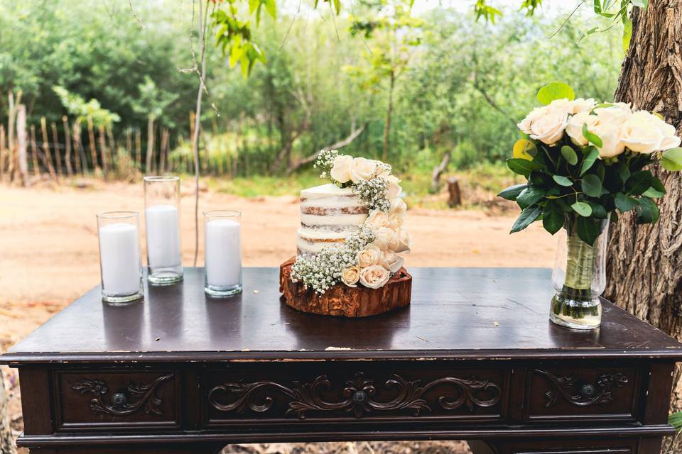 Pastel de boda, decoración