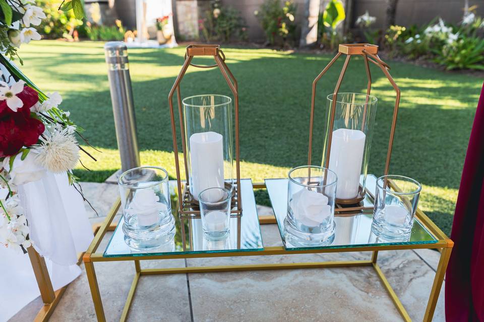Velas para la tarde romántica.