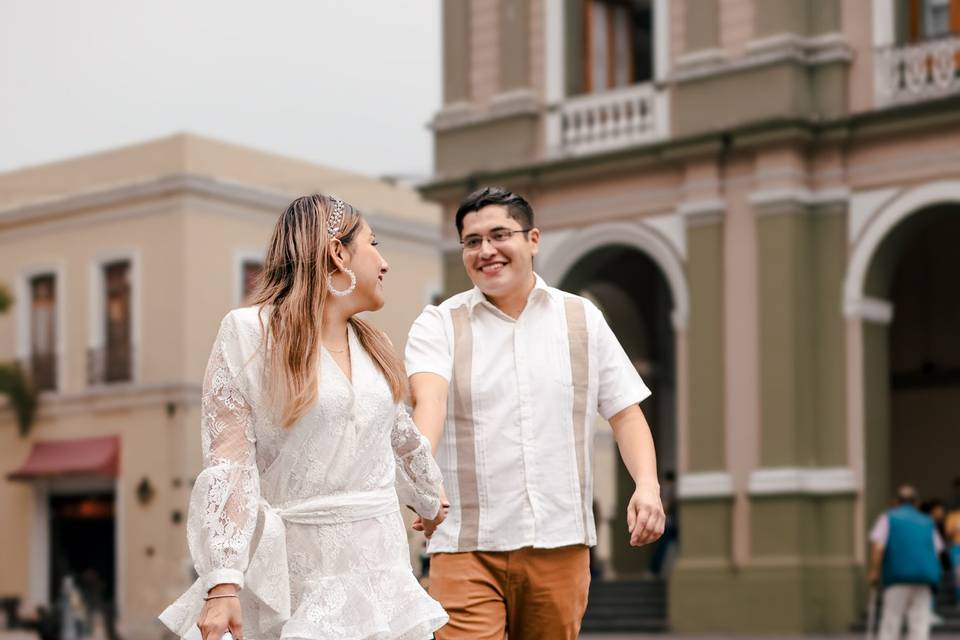 Pareja caminando