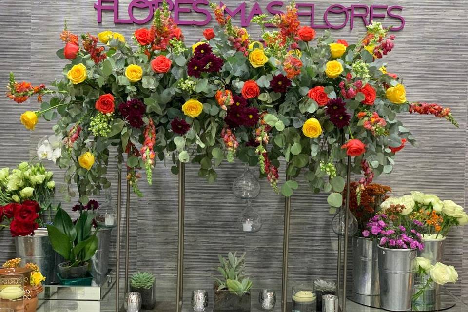 Arco floral para recepción