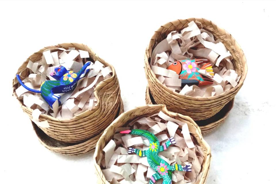 Mini Alebrije en Caja de palma