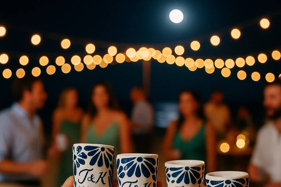 Tequileros plumeados con texto