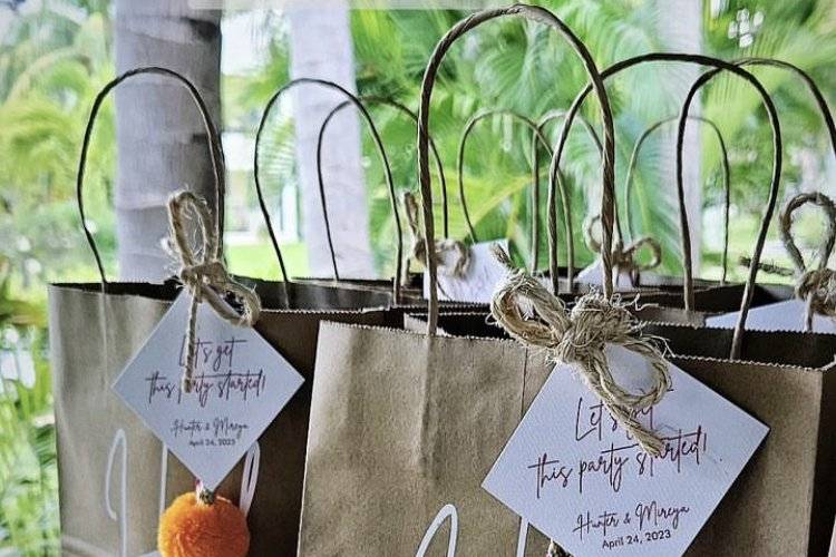 Bolsas de papel de bienvenida