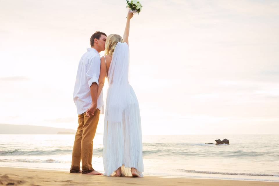 Pareja en playa