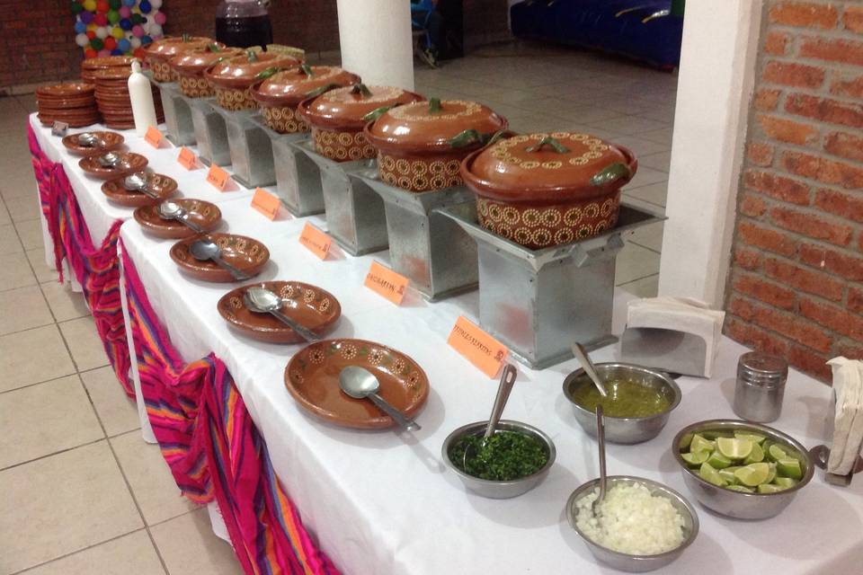 Buffet tradicional mexicano