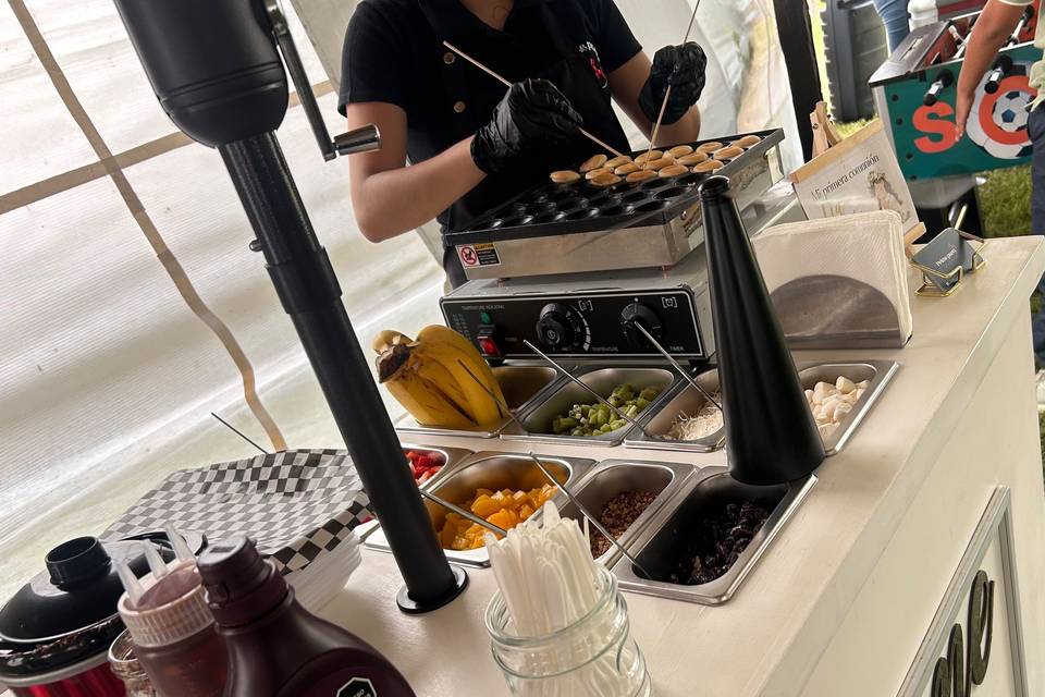 Barra de mini hotcakes