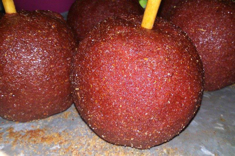 Manzana con chamoy