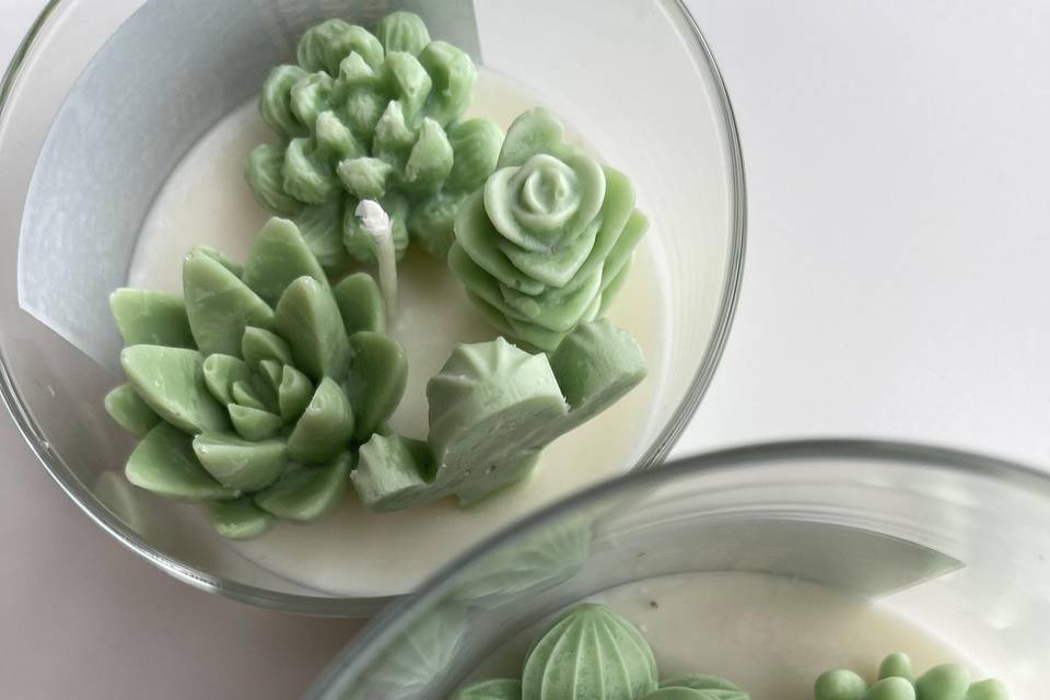 Vela de vaso tipo terrario