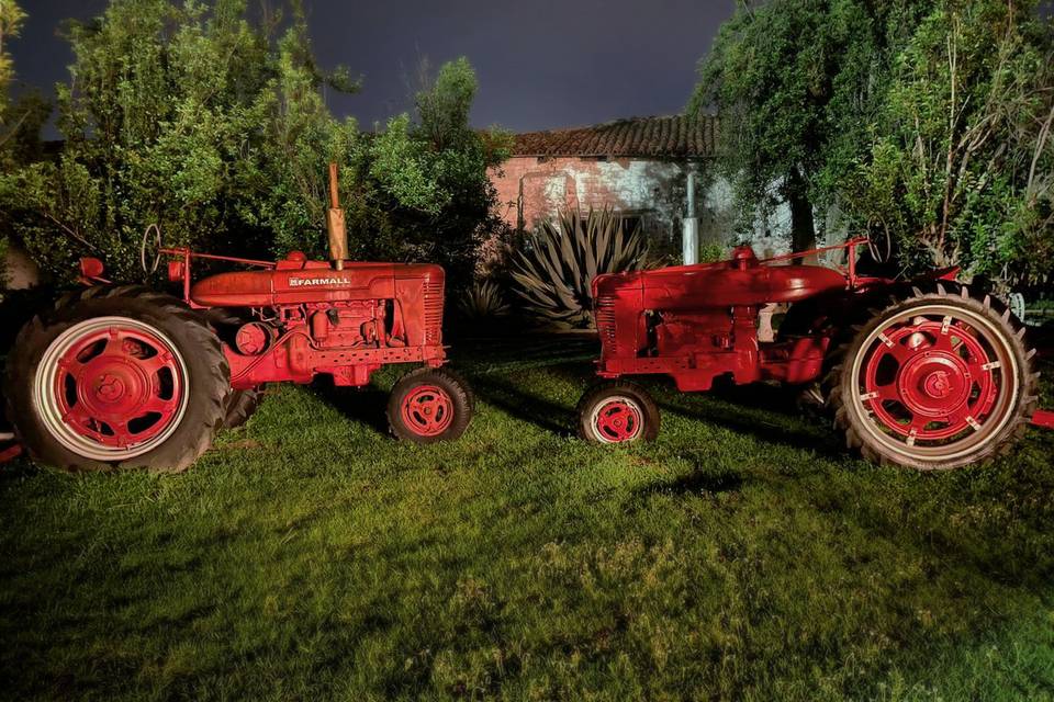 Tractores en la huerta