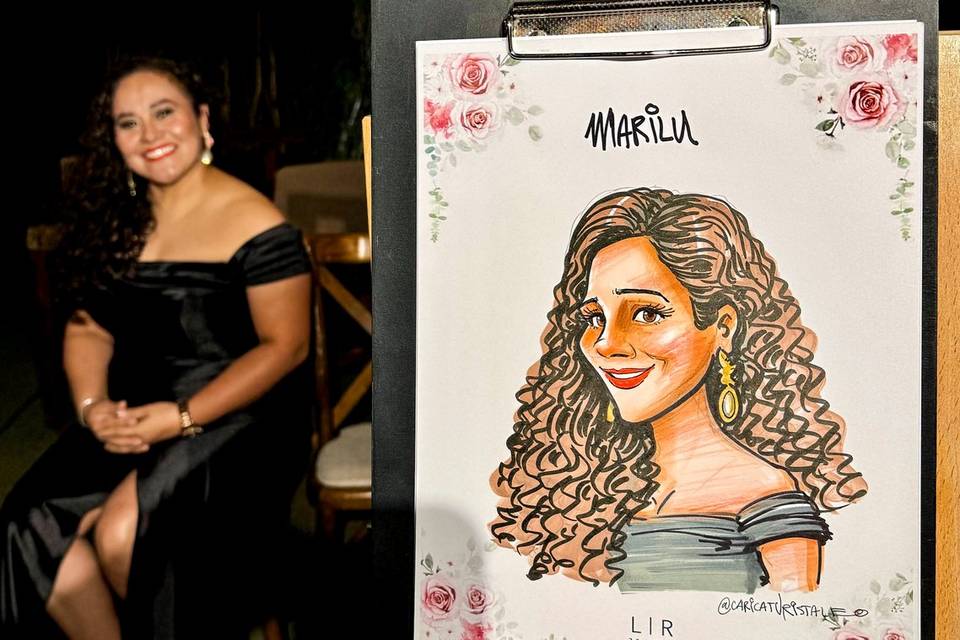 Caricaturas para boda mexico