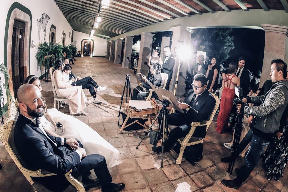 Caricaturista para bodas mexic