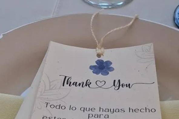 Tarjeta agradecimiento