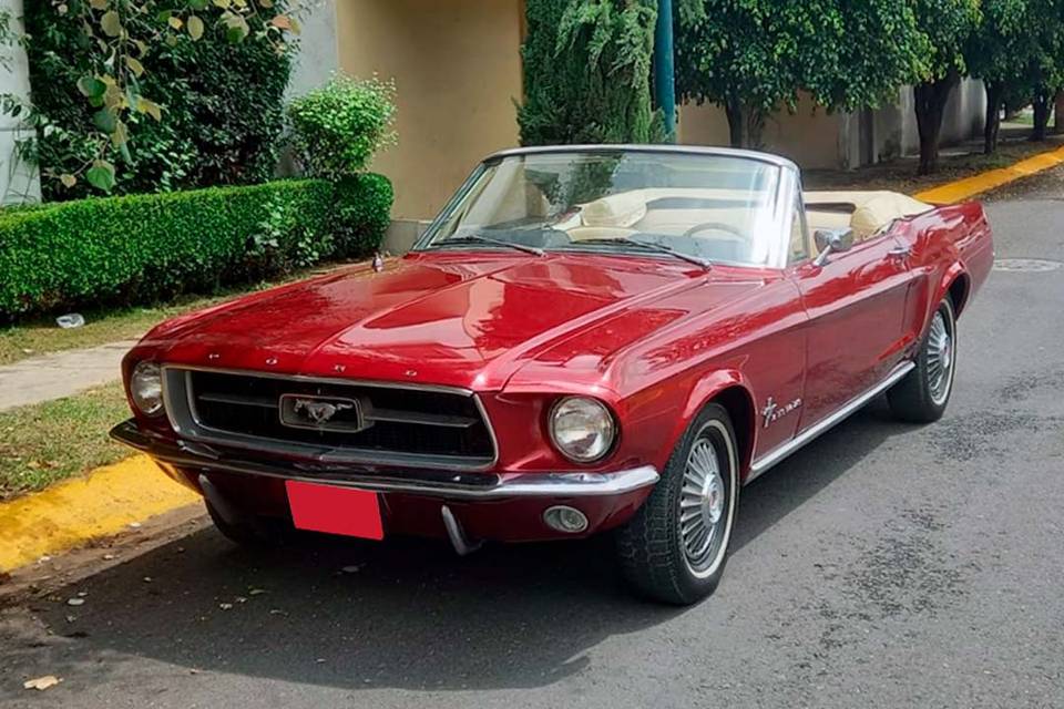 Mustang 1966 convertible rojo