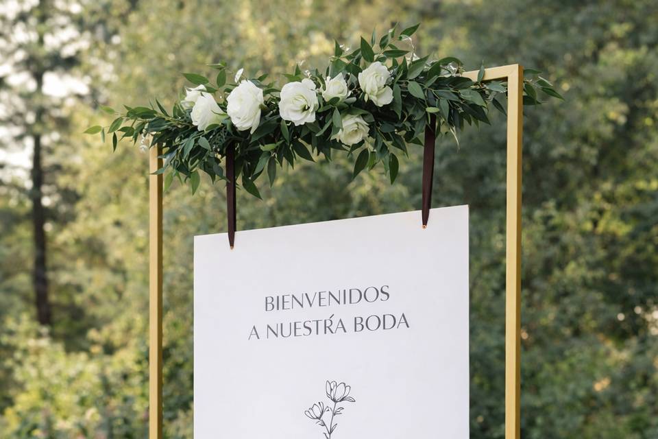 Pizarra de bienvenida