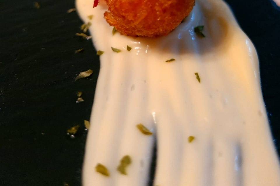 Croqueta partida