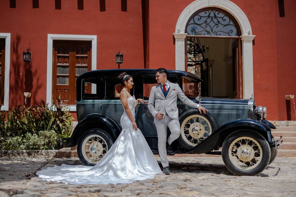 Novios en Hacienda Chaká