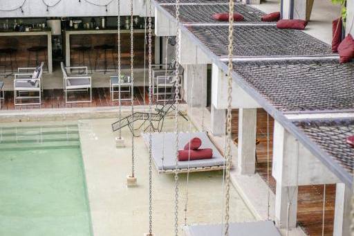Vista de la piscina.