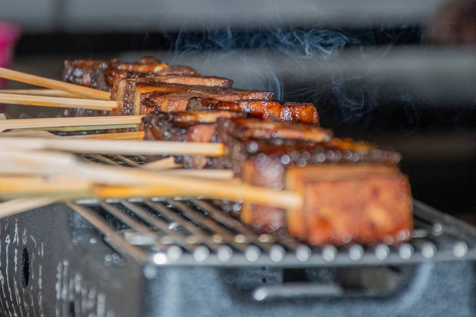 Catering, banquete, chef, pork