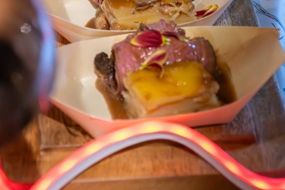 Rollo de ribeye, catering