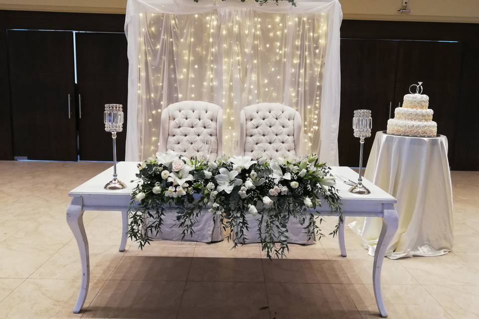 Mesa pricipal para novios