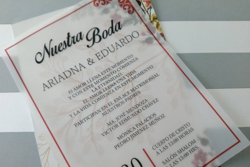 Invitación enlace matrimonial