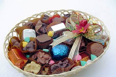 Canasta de chocolates