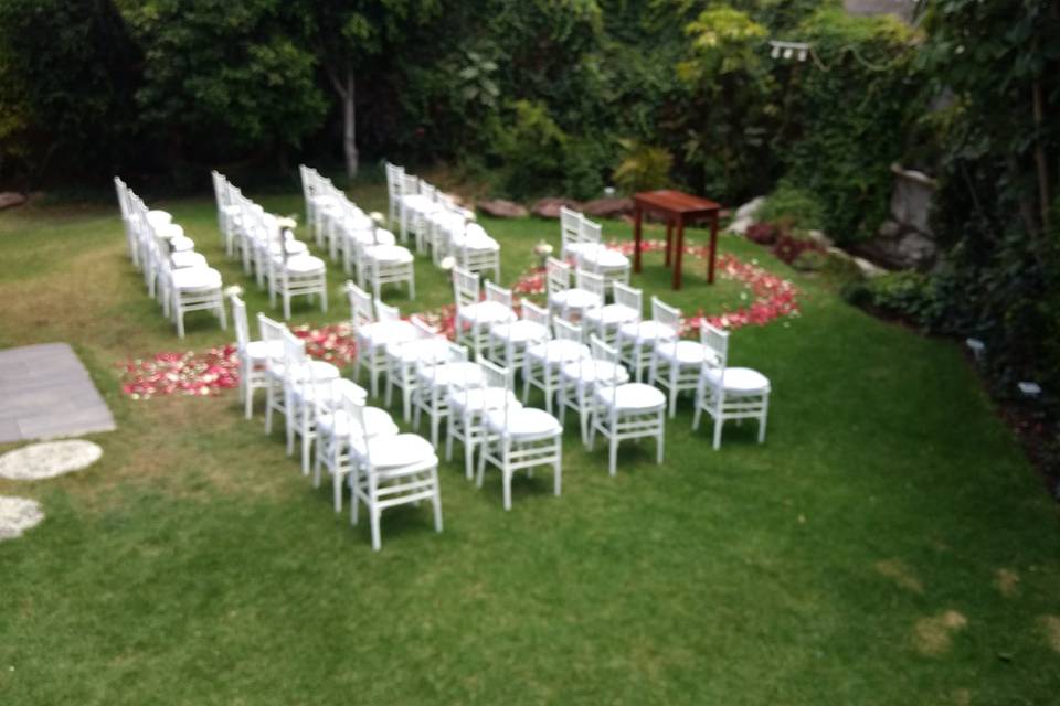 Ceremonia con petalos