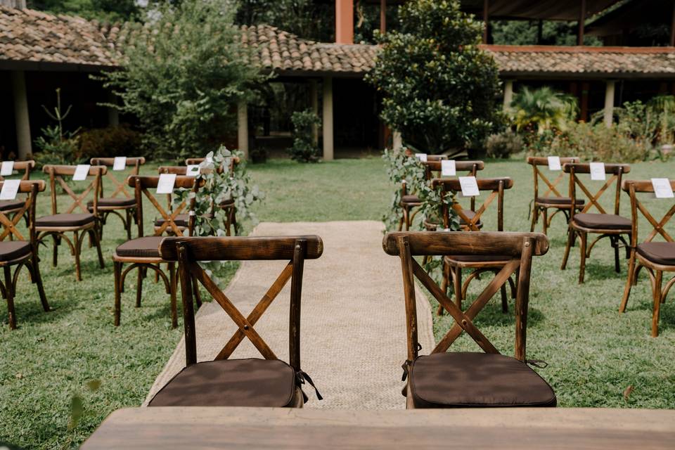 Ceremonia en jardín