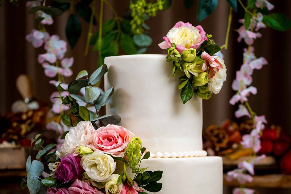 Pastel clásico floral
