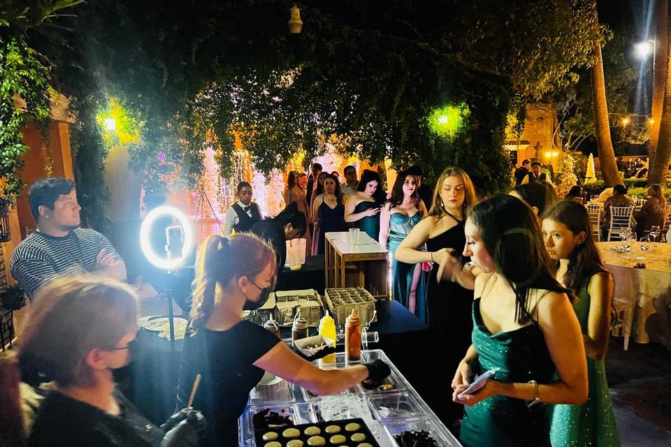 Preparando mini hot cakes