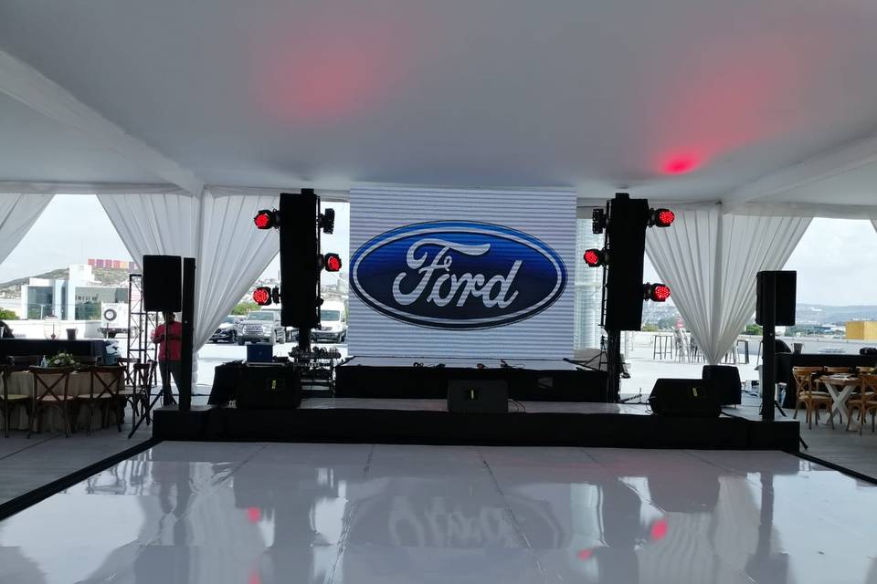 Escenario pantalla leds