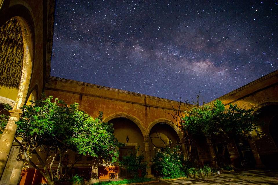 Vía Láctea desde patio