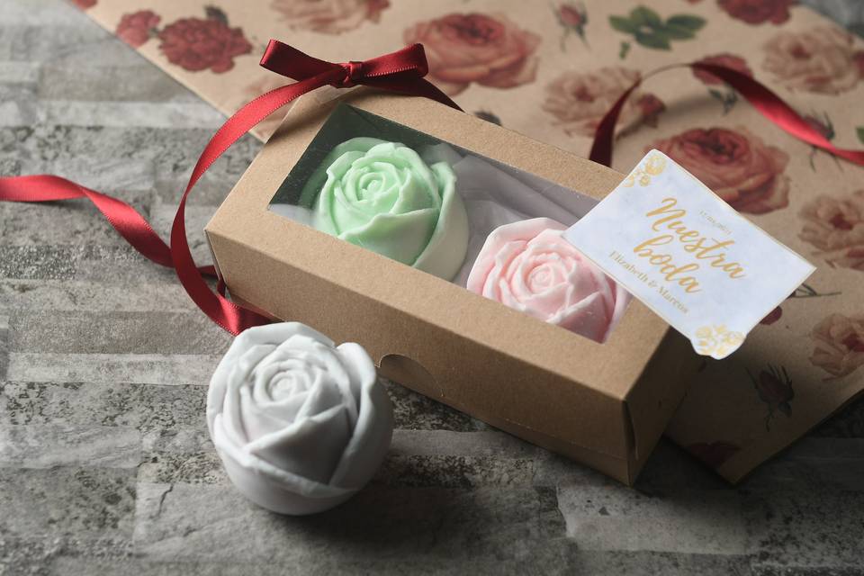 Rosas realistas caja craft