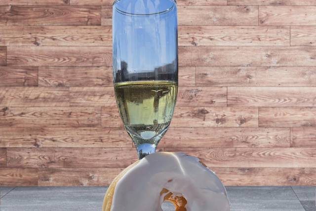 Champagne y donas