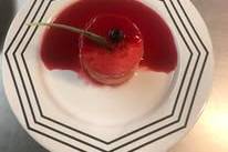 Timbal de frutas en salsa de z