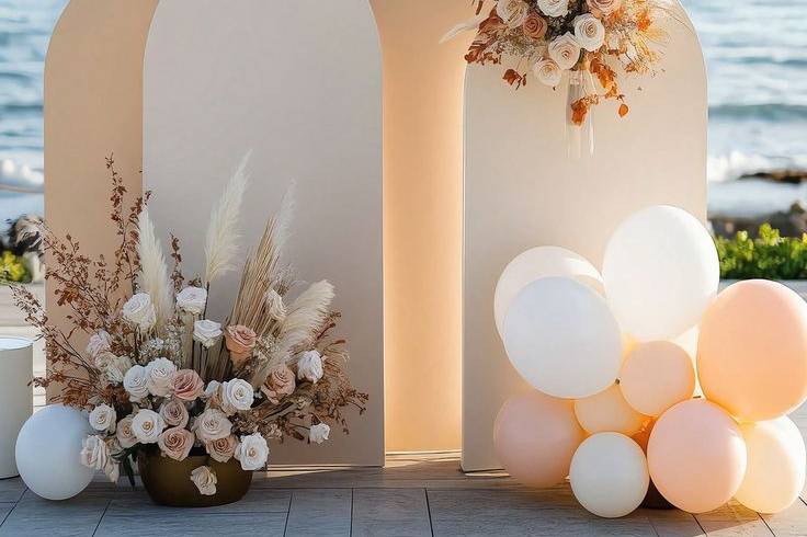 Mesa de snacks y postres para eventos
