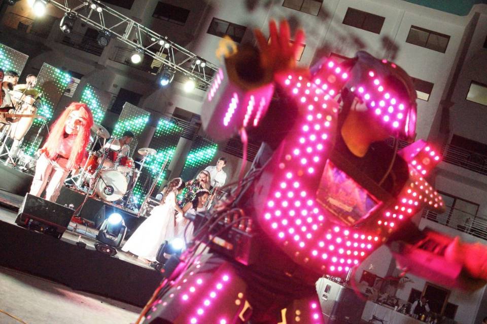 Show robot led