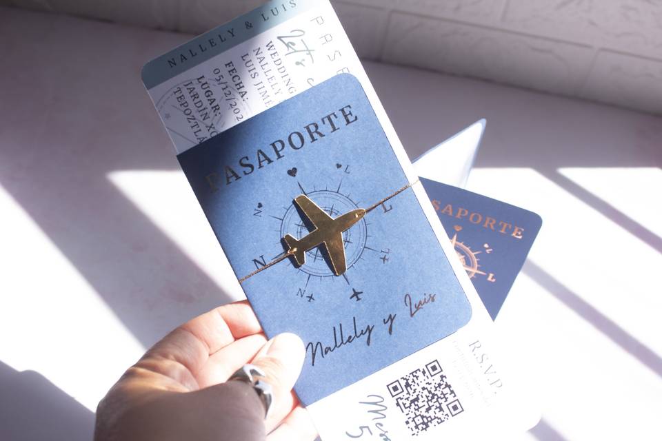 Travel inspired invitation