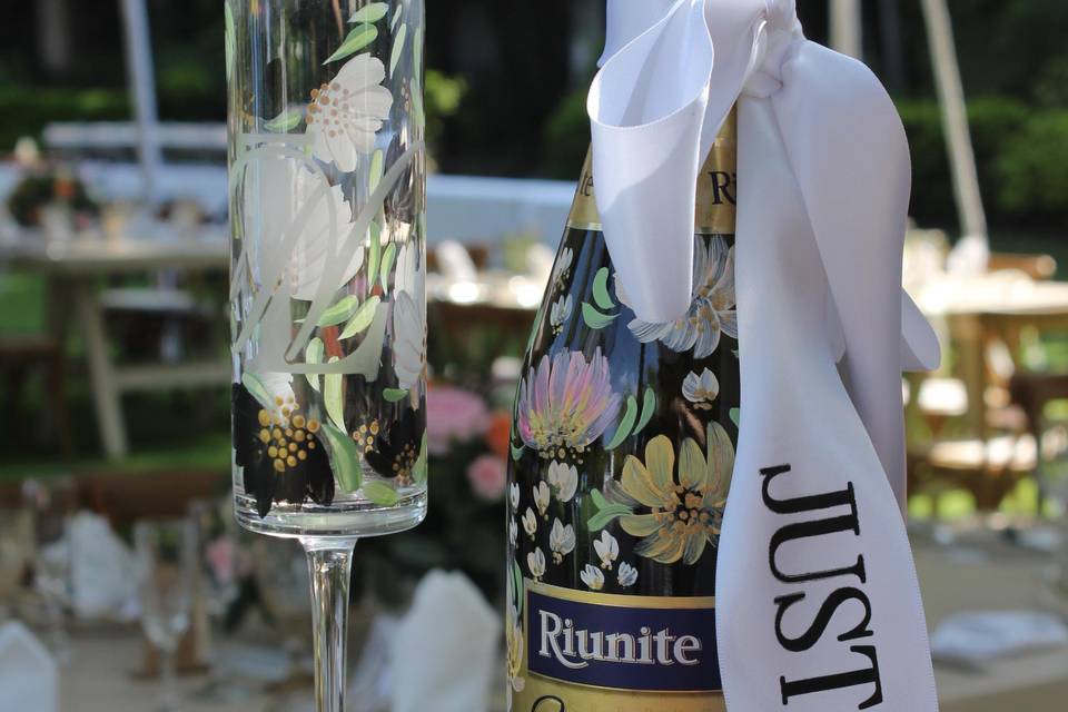 Wedding bottle styling