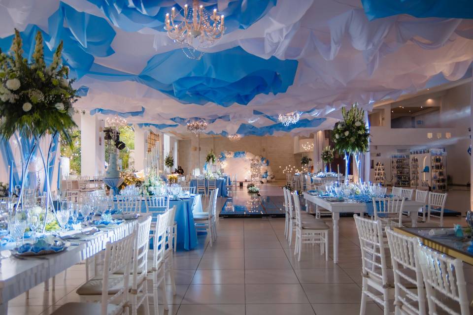 White & blue