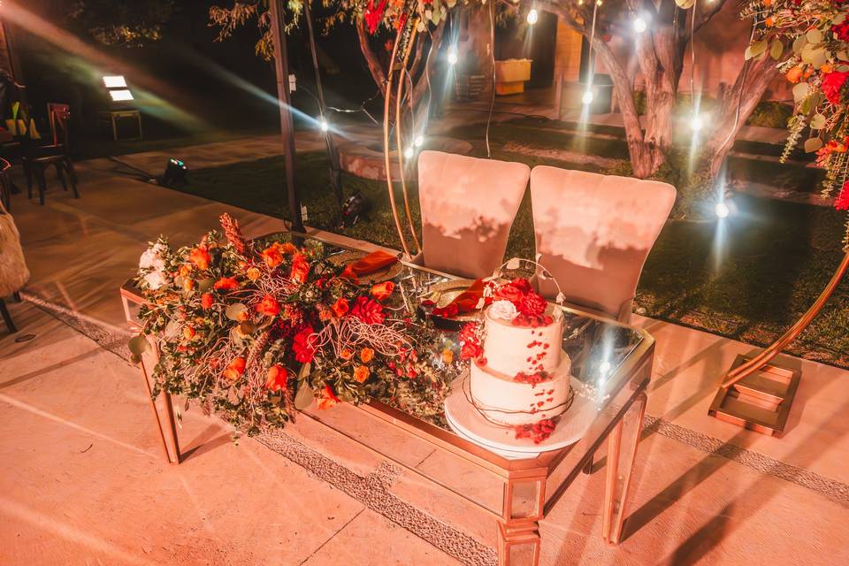 Mesa de novios boda