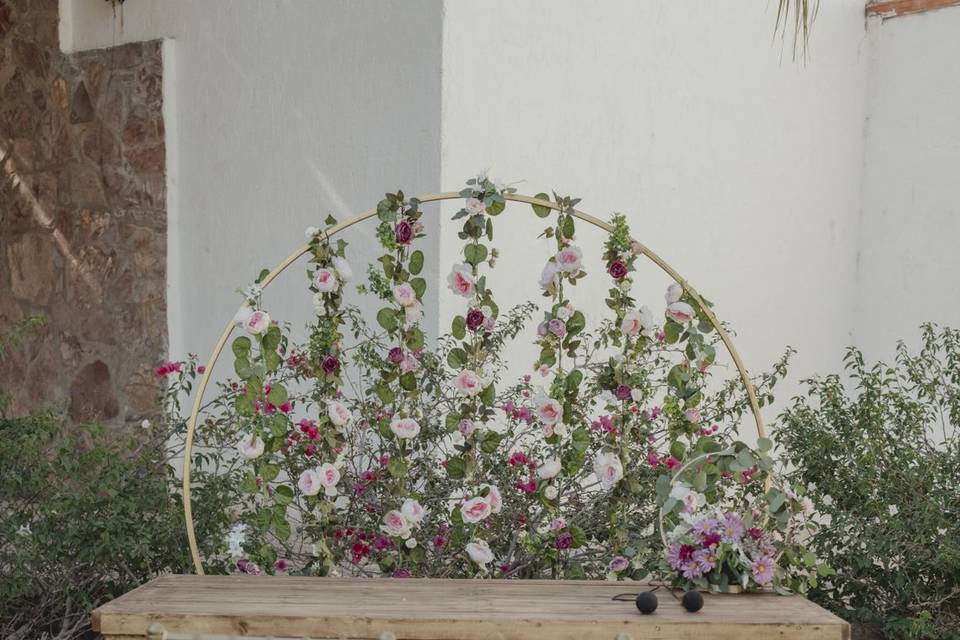 Mesa de boda civil