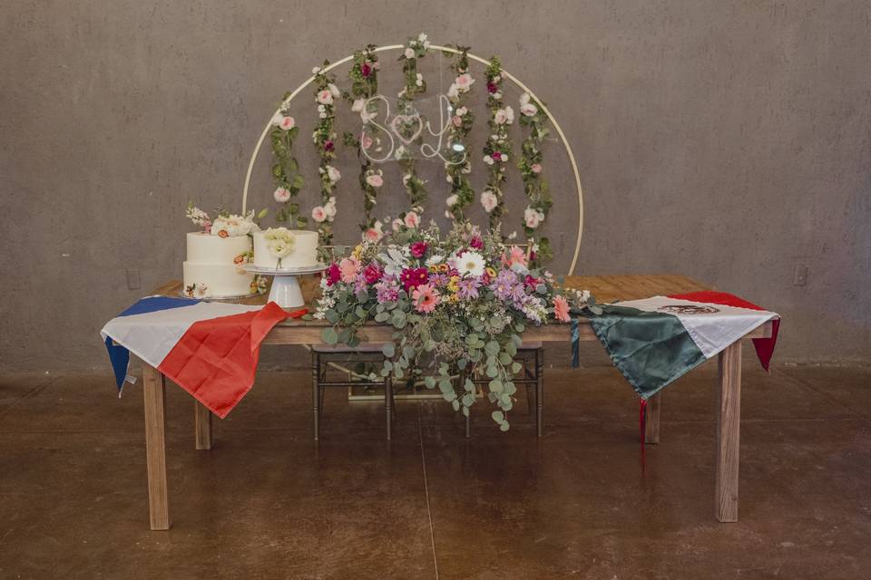 Mesa de novios, boda