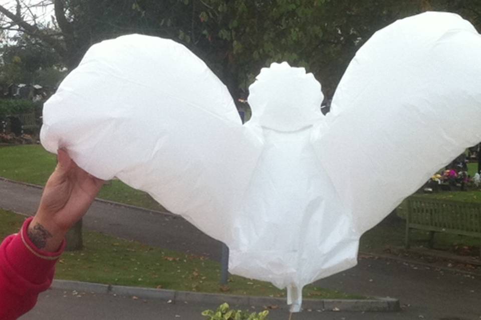 Globo de ángel biodegradable