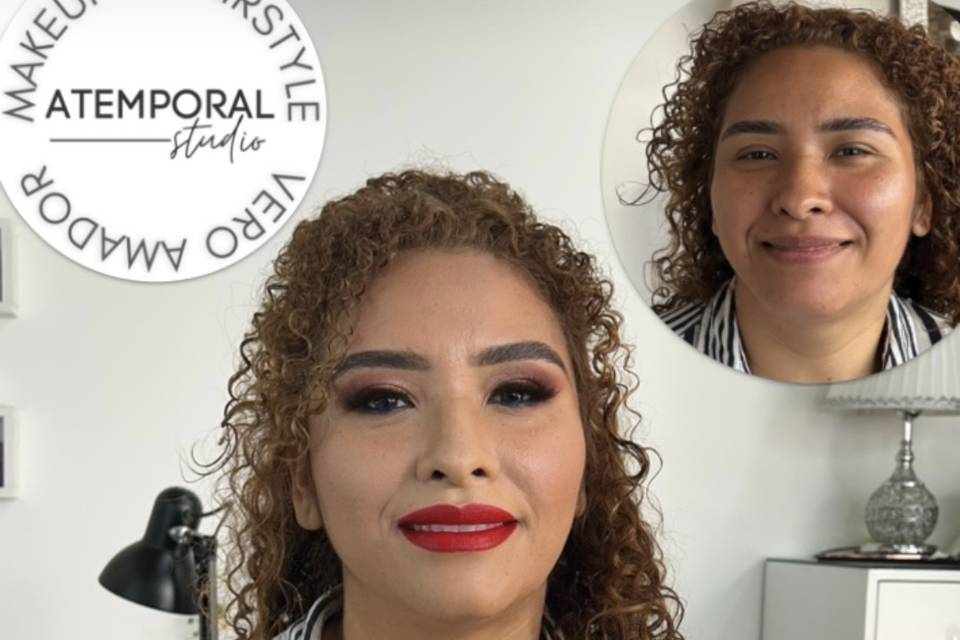 Maquillaje y peinado social