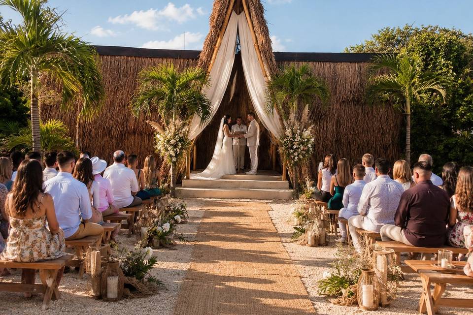 Wedding ceremony area
