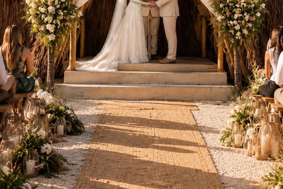 Wedding ceremony area