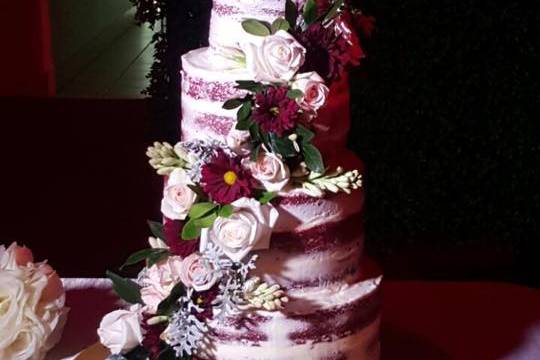 Naked cake con flores