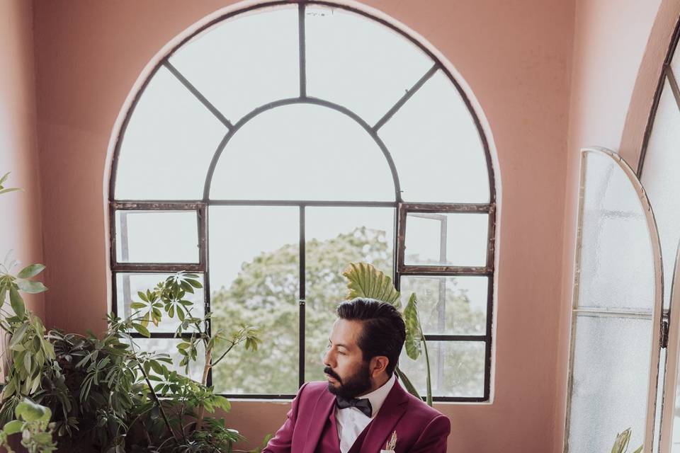 Getting ready groom