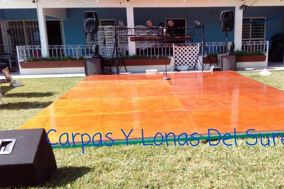Pista de baile a ras de piso